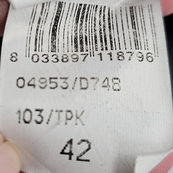 120% Lino Linen Gray Wrap Dress Eyelet Italy Size Eu 42 US Small - Picture 4 of 5